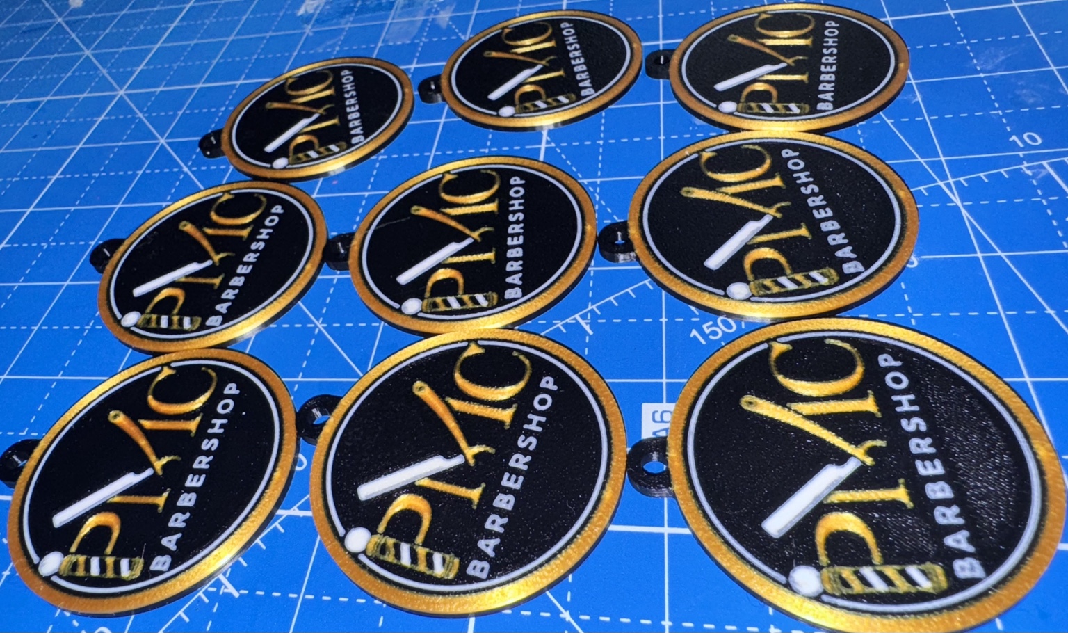 A branded production run of custom 3DPrintLab LuxeTags